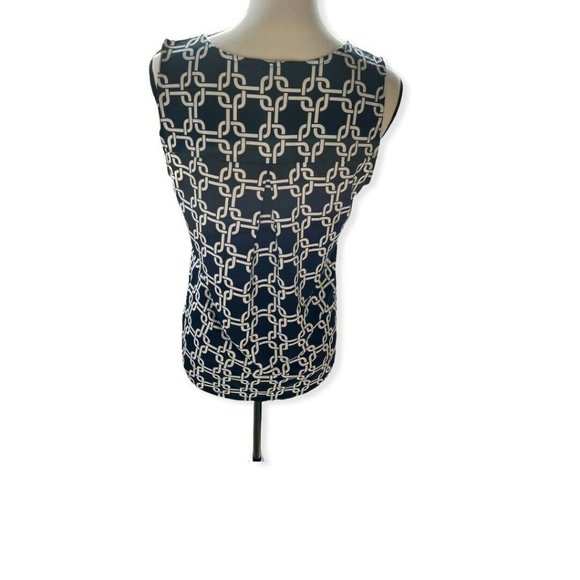 Sweet Wanderer Women’s Navy Blue White  Tank Top Size M Zipper - Picture 3 of 6